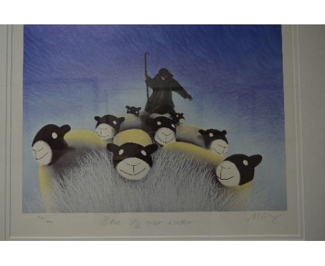 AFTER MACKENZIE THORPE, 'Blue Sky Over Winter', a signed Limited Edition colour print, No.766/850, signed, numbered and title