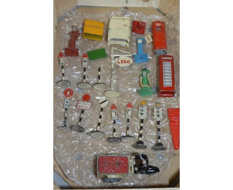 AN UNBOXED PLAYWORN MORESTONE ICE CREAM MAN ON A TRICYCLE, black tricycle, cream box and red lid, figure in black, some paint