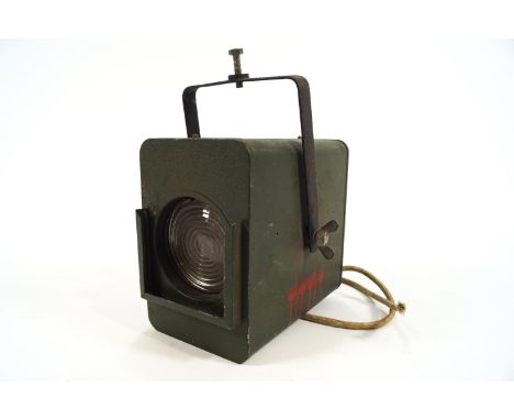 A Strand Electric stage light, front slot for coloured filters, without stand, 23cm high