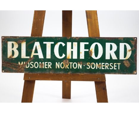 A 'Blatchford' enamel sign, 84cm x 23cm