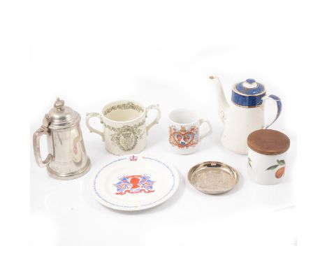 Clarice Cliff oval serving dishes; a Norman Franks part dinner service, comprising plates, tureens; Royal Worcester 'Evesham'
