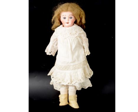 Lanternier &amp; Cie, Limoges, France 'Cherie' bisque head doll, head stamp 2, sleeping eyes, open mouth, composition jointed