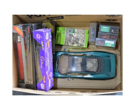 Modern die-cast models and vehicles; one box including Corgi 59511 Volvo Curtainside Kit Kat; 59529 Guinness ERF Curtainside;