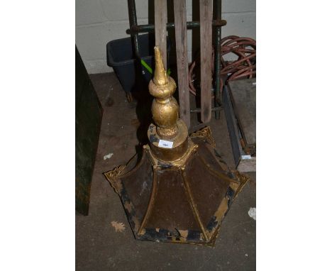 Vintage lantern with perspex panelling