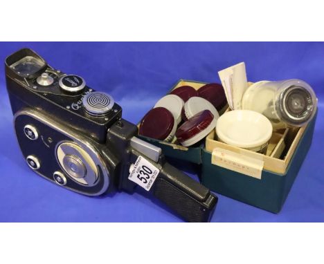 Quarz-M cine movie camera with mixed accessories and additional lenses. P&amp;P Group 2 (£18+VAT for the first lot and £3+VAT