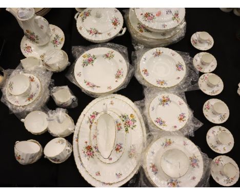 Large collection of Royal Worcester dinner/coffee ware including plates, tureens etc in the Roanoke pattern, generally no cra