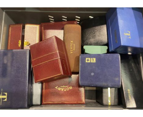 Large collection of watch boxes including Tissot, Rotary etc. P&amp;P Group 2 (£18+VAT for the first lot and £3+VAT for subse