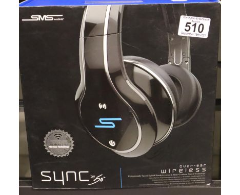 Boxed SMS Audio wireless earphones. P&amp;P Group 1 (£14+VAT for the first lot and £1+VAT for subsequent lots) 