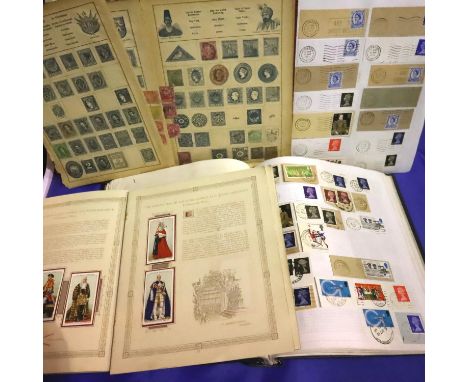 Postal History; three albums, mostly with postmarks and a further empty album etc. P&amp;P Group 3 (£25+VAT for the first lot