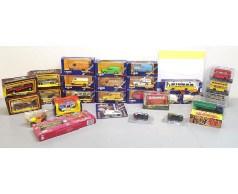 A quantity of boxed Corgi and other diecast model cars to include Corgi Turbo, 1980's boxed Corgi toys to include British Tel