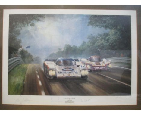 A signed Le Mans limited edition print entitled Putting The Cat Out by Alan Fearnley, signedLocation: 