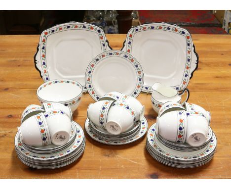 A Balmoral china part tea service decorated with fruit approximately forty pieces.