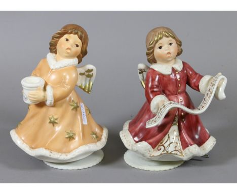 Two Goebel musical figures formed as angels. 