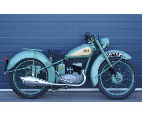 BSA Bantam D1 motorcycle. 1953. Frame No.Engine No. Engine turns over with compression. Has been used as a show bike for a nu