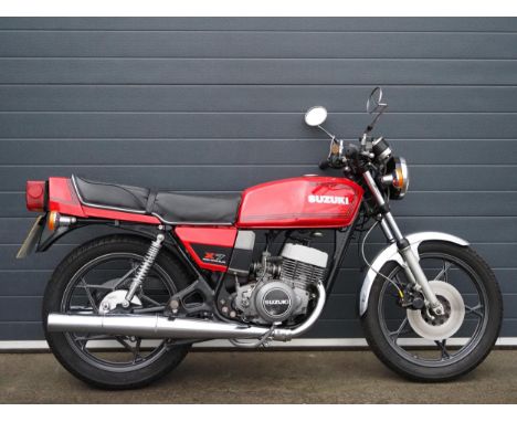 Suzuki X7 249cc. 1979. Frame No. GT2502-508028Engine No. 111252Runs and rides. Needs light recommissioning. Reg. EKR 428V. V5