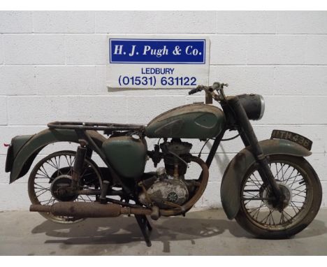 BSA C15 motorcycle project. 1960. 250ccFrame No. C15 15122Engine No. C15 14993Has been dry stored for some time. Engine is fr