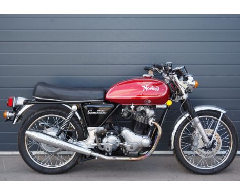 Norton Commando motorcycle. 1973. 850cc. Frame No.Engine No.Runs and rides. Reg. OKR 42M. V5.