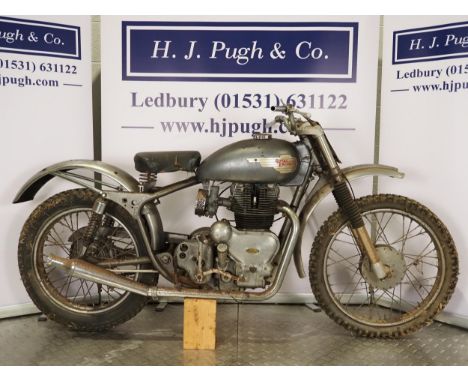 Royal Enfield Twin pre unit trials project Frame No. 44829 Engine turns over. Has been barn stored for 35 years and was part 