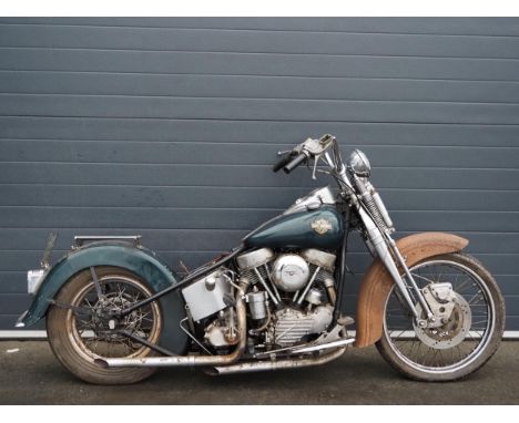 Harley Davidson Panhead motorcycle project. 1200cc. 1948. Frame No. SABTVR03931192176Engine No. 48EL11997 Reg. JSK 301. V5. 