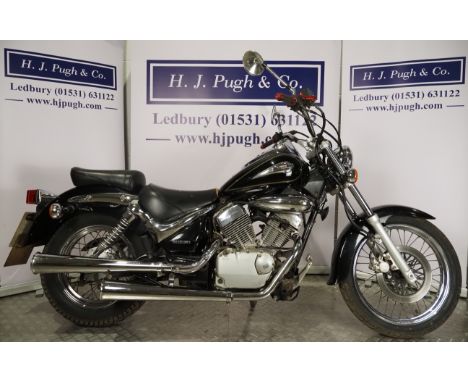 Suzuki Intruder motorcycle. 1999. 124ccEngine turns over but battery needs charging.Reg. V45 DDF. V5. Key