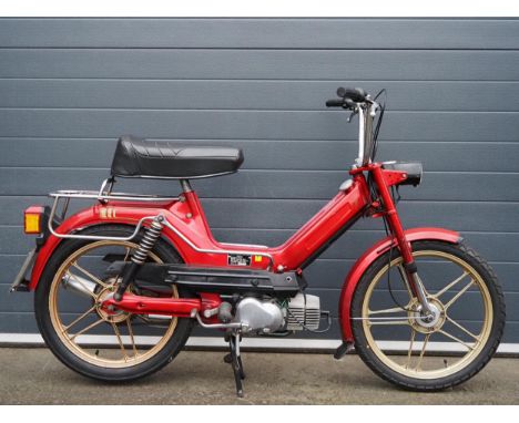 Puch moped. 49cc. 1983. Frame No. 4319738Engine No. 4319738Runs and rides. Needs light recommissioning. Reg. A572 HBF. V5. 
