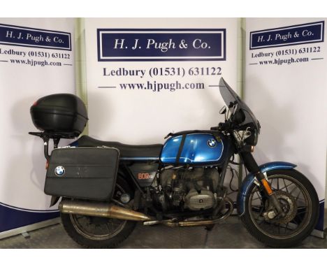 BMW R80 motorcycle. 1980. 797cc Frame No. 6030892 Engine No. 6030892 Cat D on 21/2/97.&nbsp; Reg. CBW 745V. V5