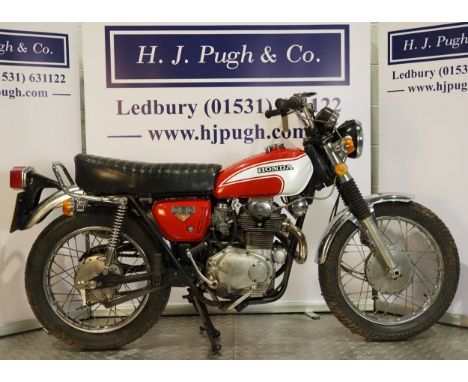Honda CL350 motorcycle. 1973. 350cc. Frame No. CL350-5025393Engine No. CL350E-5057487 Engine turns over with compression. Was