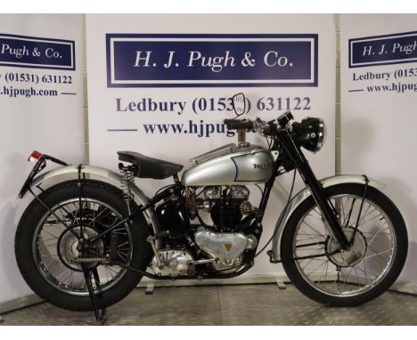 Triumph Trophy 6T motorcycle. 1953. 650cc. Frame No. 39335Engine No. 6T32170Rims and rides. Rebuilt with new pistons, brakes 