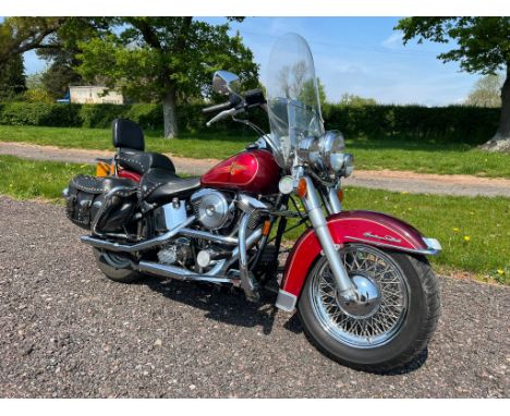Harley Davidson FLSTC Heritage Softail motorcycle. 1995. 1340cc. Runs and rides well, ridden to saleroom. 25000 Genuine miles