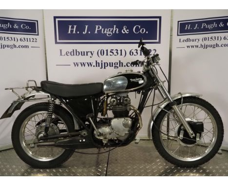Triumph TR5T Trophy Trail motorcycle. 1972. 500ccFrame No. TR5T PH20013Engine No. TR5T PH20013Part of a deceased estate. Has 