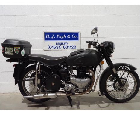 BSA A10 motorcycle. 1953. 648ccFrame No. BA7510698Engine No. BA10 14766 - doesn't match V5Engine turns over. Was last ridden 