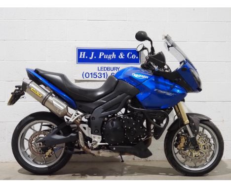 Triumph Tiger 1050 motorcycle. 2007. 1050cc. Non runner but engine turns over. Cat C in 2015. Comes with service handbook, se