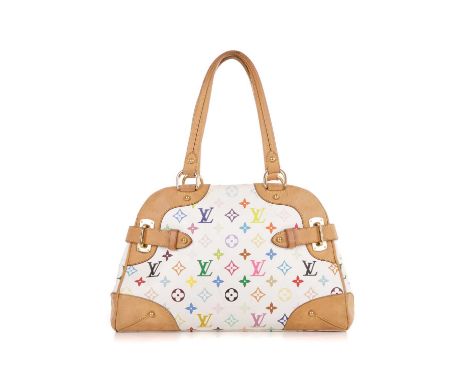 Louis Vuitton, a multicolore monogram Claudia handbag, designed with a white multicoloured monogram coated canvas exterior, w