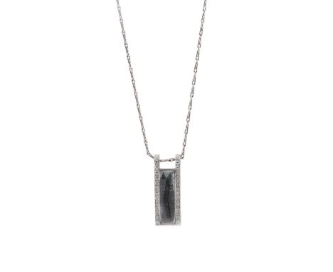 Stephen Webster, an 18ct gold foil-back rock crystal and brilliant-cut diamond Crystal Haze pendant, suspended from an 18ct g