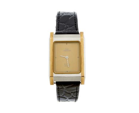 Omega, a stainless steel De Ville wrist watch, circa 1982, reference 195.0023, signed quartz movement calibre 1387, serial 45