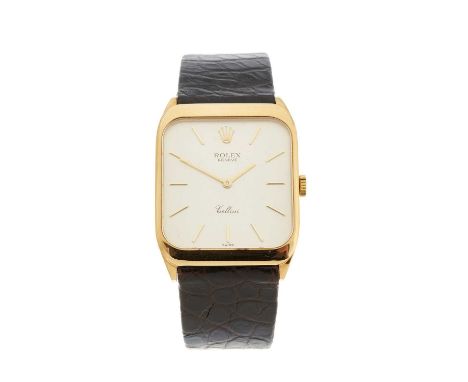 Rolex, an 18ct gold Cellini wrist watch, circa 1990, reference 4135/8, signed manual wind movement, serial E752334, Swiss con