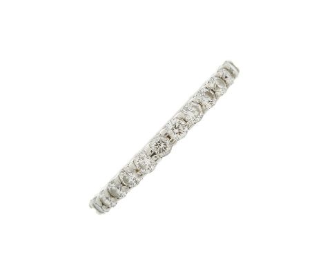 Tiffany &amp; Co., a platinum brilliant-cut diamond full eternity ring, signed Tiffany &amp; Co., estimated total diamond wei