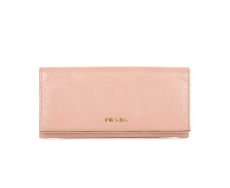 Sold at Auction: Prada - Key Holder Wallet - Tan - Saffiano Leather - Gold  hardware