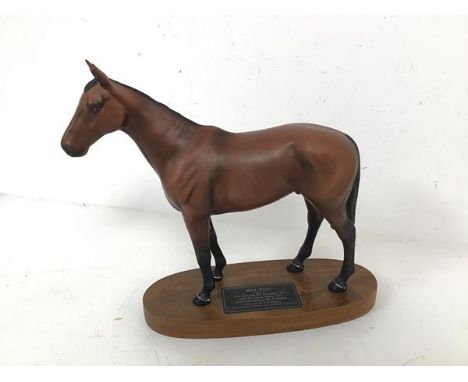 A Beswick ceramic model horse, Millreef, Winner of the Prix de L'Arc de Triomphe, 1971 and the Epsom Derby, 1971 (25cm x 27cm