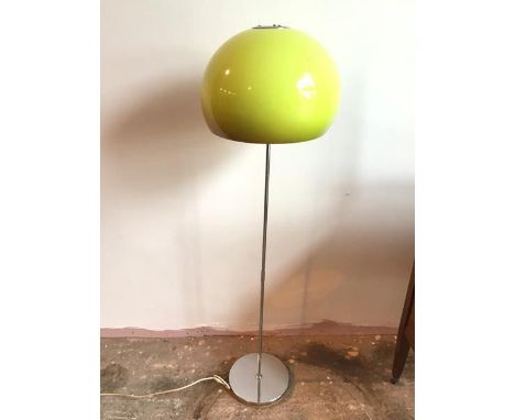 A Guzzini style floor lamp with lime green shade (h.138cm)