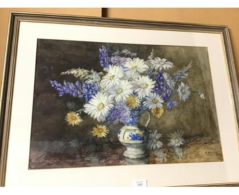 M. Hector, Still Life with Flowers, watercolour, signed bottom right (37cm x 55cm)