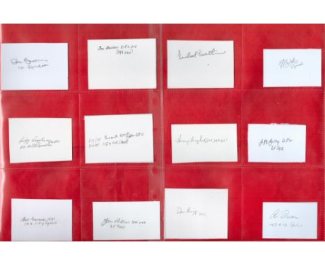 WW2 Collection of 12 RAF Bomber Command veterans Signature cards. Signatures include Sir Michael Beetham, Harry Hughes, JH Gr