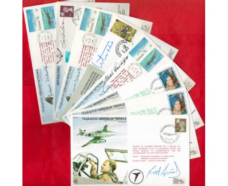 WW2 Superb RAF Collection of 18 Signed Flown First Day Covers, With Postmarks and Stamps. Signatures within this great lot in