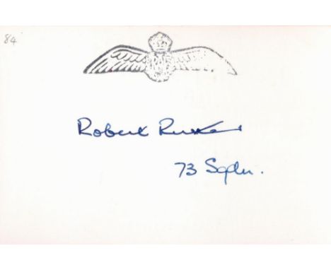 WW2 P/O R D Rutter Battle of Britain fighter Pilot Hand signed Charity Card, no date, no note. Good condition. All autographs