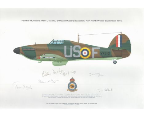 Nicolas Trudgian Multi Signed Colour 33x24 Print titled Advance Over Europe Limited Meditation 70/1250. Hand signed by Colone