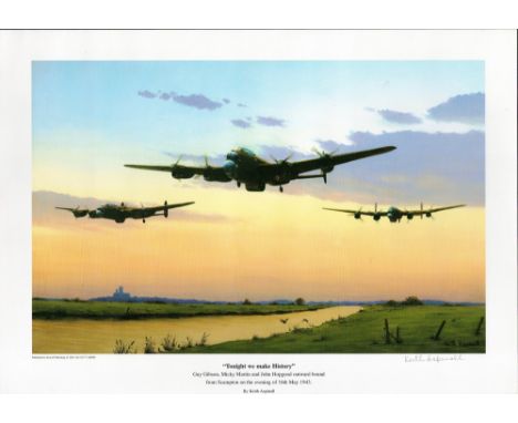 Artist Keith Aspinall Signed 16. 5x12 Colour Print Titled Tonight We Make History Signed by the Artist in pencil. Print Shows