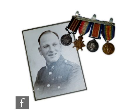 A World War One medal group to 39575 Pte T Painter R.A.M.C trio and Military Medal with a photograph.Sold on behalf of St Bas