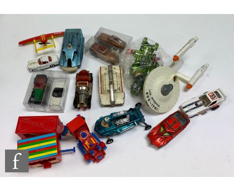 A collection of assorted television and film related diecast to include Dinky Captain Scarlet Spectrum Pursuit Vehicle, Spect