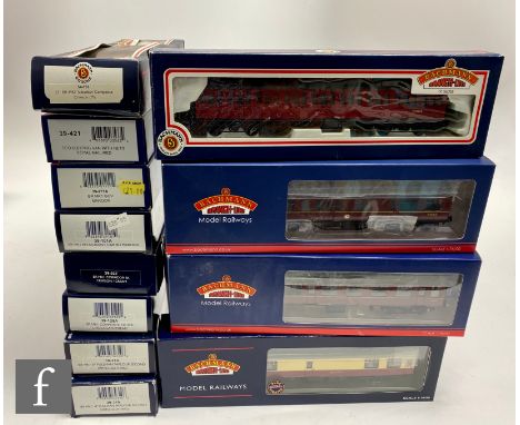 Twelve boxed OO gauge Bachmann coaches, mostly BR, to include two Pullman cars. (12) 