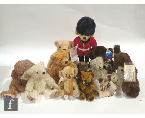 A collection of twelve Merrythought teddy bears, to include Compton and Woodhouse Farnell Alpha replica bear, limited edition